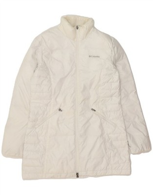 Columbia Omni-Heat wattierter Damenmantel UK 16 Large weiß Polyester DG09