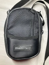 Mainstays Camera Case Black Crossbody Strap Small 6x4 Bag 2 Zipper Pockets