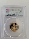 2021-W (Type 1)  $10 1/4oz Flag & First Strike Gold Eagle Proof - PCGS PR70 DCAM