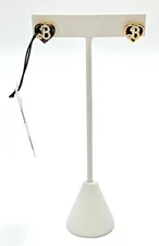 Lele Sadoughi x Barbie Jet Gold Tone Heart Stud Earrings NIP