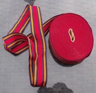 A 60 INCH LENGTH OF UNUSED OLD STOCK WW2 BURMA STAR SILK MEDAL RIBBON.