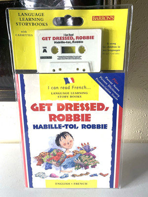 NEW Barron's English French Book & Cassette I Can Read ''Get Dressed, Robbie''