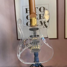 Factory Clear Crystal ST Electric Guitar Acrylic Body Maple Fretboard SSS Pickup