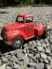 Vintage Original Red Tonka Toys Stake / Lumber Bed Truck Missing Hub Cap No Bed