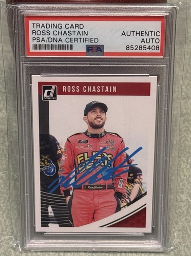 Ross Chastain 2019 Panini Donruss Racing Signed Card PSA/DNA Authentic NASCAR