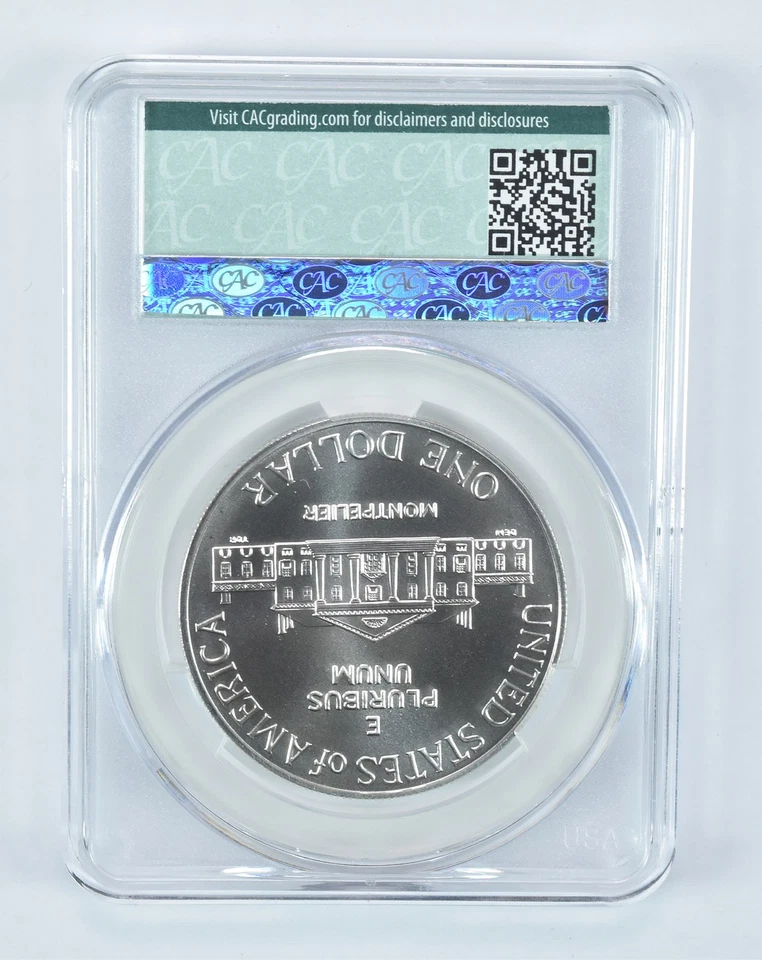 1993-D Madison Bill Of Rights Commemorative Silver Dollar MS69 CAC CACg *2498 - Image 2 of 4