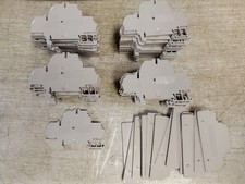 Lot of 41 Weidmuller ZDK 2.5V Terminal Blocks, Tan, 500V, 20A, DIN Rail (C42)