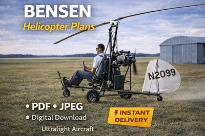 Plans Drawings gyroplane B19 Gyro Copters  Homebuilt gyroplane GYRO-BEE. (PDF)