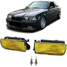 Nebelscheinwerfer Gelb geriffelt Set passt f&uuml;r 3er BMW E36 auch M3 90-99