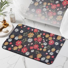 Quick Dry Non Slip Bath Mat 17x29 Super Absorbent Soft Machine Washable Boho Rug