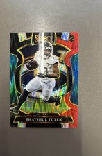 2025 Panini Select - Concourse Bhayshul Tuten #29 Black & Red Shock Prizm (RC)