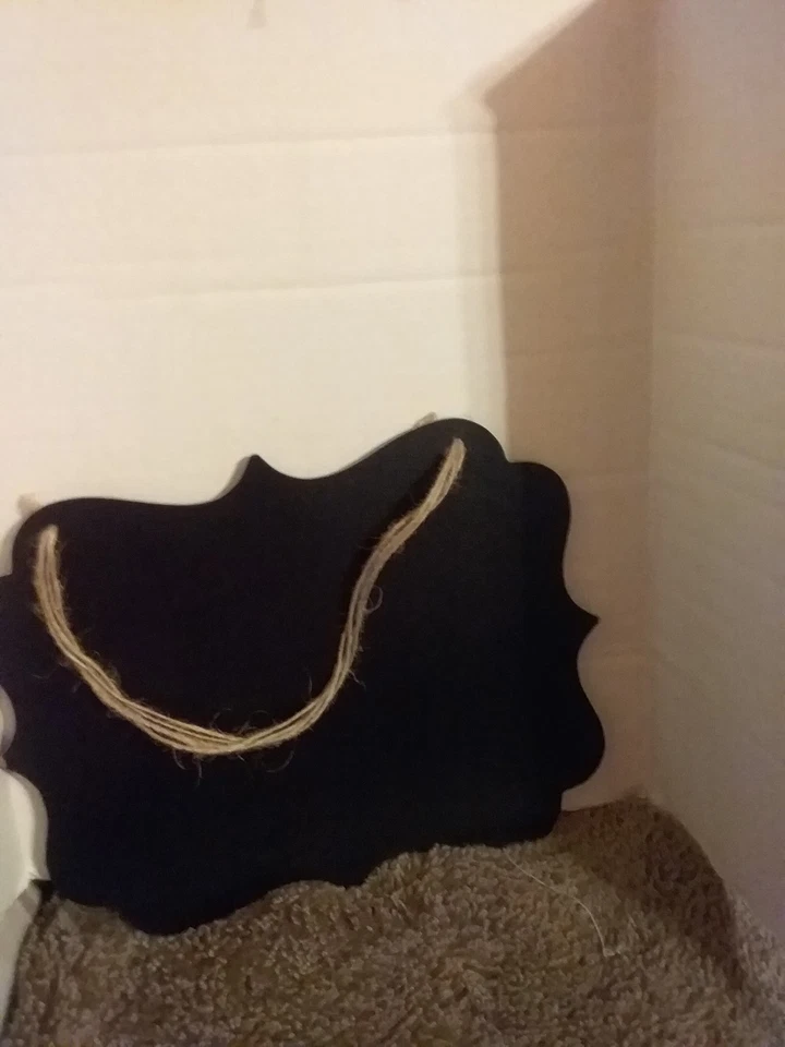 Chalkboard With White Flowers Handmade "10x8" Brand  New - Image 2 of 2