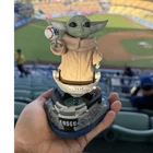New ListingStar Wars Grogu Baseball Bobblehead Plastic Figure, Green/Tan/Gray/Blue