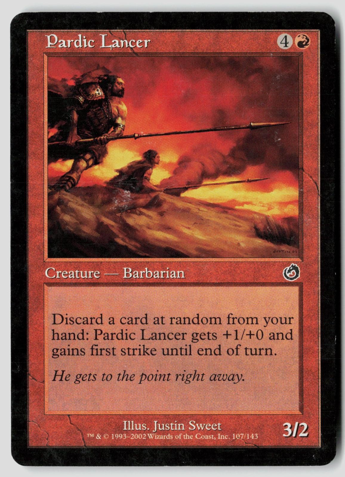 Pardic Lancer 107 Common Torment Magic: The Gathering Damaged