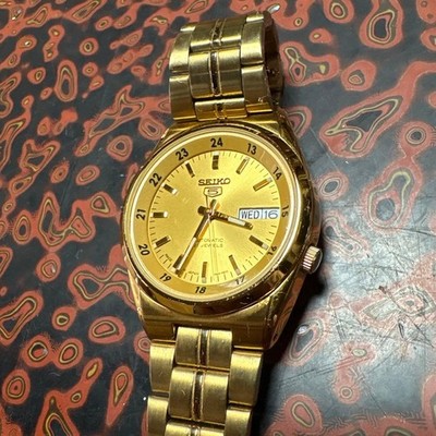SEIKO SNK574J1 Automatic Gold Stainless Steel Back Watch