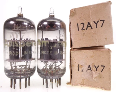 2x 12AY7 Amperex Doppeltriode Radio tube Röhre tube Valvola - Bild 1 von 4