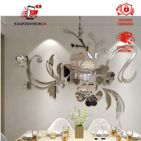 3D Wandaufkleber Blumen Spiegel Wandtattoo FüR Wohnzimmer Schlafzimmer
