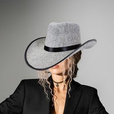 Chapeau de cowboy western Fedora pour cosplay, jeu de rôle, performance sur