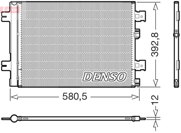 Denso Kondensator Klimaanlage DCN37005 FüR Renault Logan 1 Dacia Sandero MCV Up-image