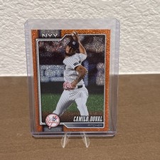 2026 Topps Series 1 Orange Sandglitter /25 Camilo Doval #75 Yankees