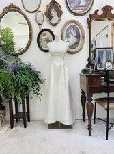 Vintage Zum Zum Ivory Champagne Corset Detail Gown Size S