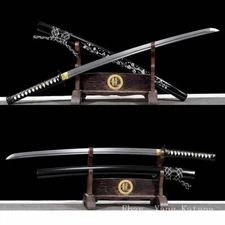 1095 Carbon Steel Frost Plum Sharp Katana Japanese Samurai Sword Full Tang #1273