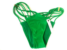 Victoria's Secret Strappy Bikini Swim Bottom Color Green NWT