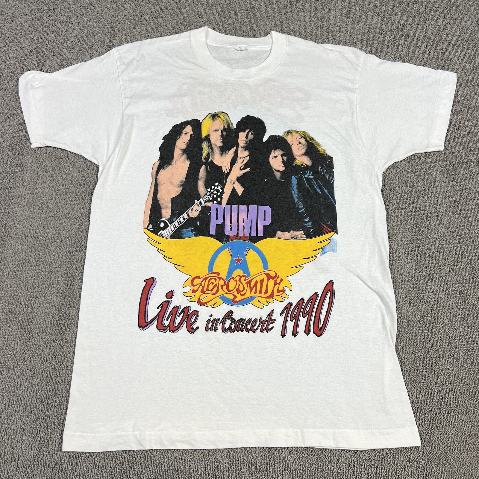 FILA T shirt concerto vintage anni 90 Aerosmith Pump Tour uomo XL Skid Row punto singolo
