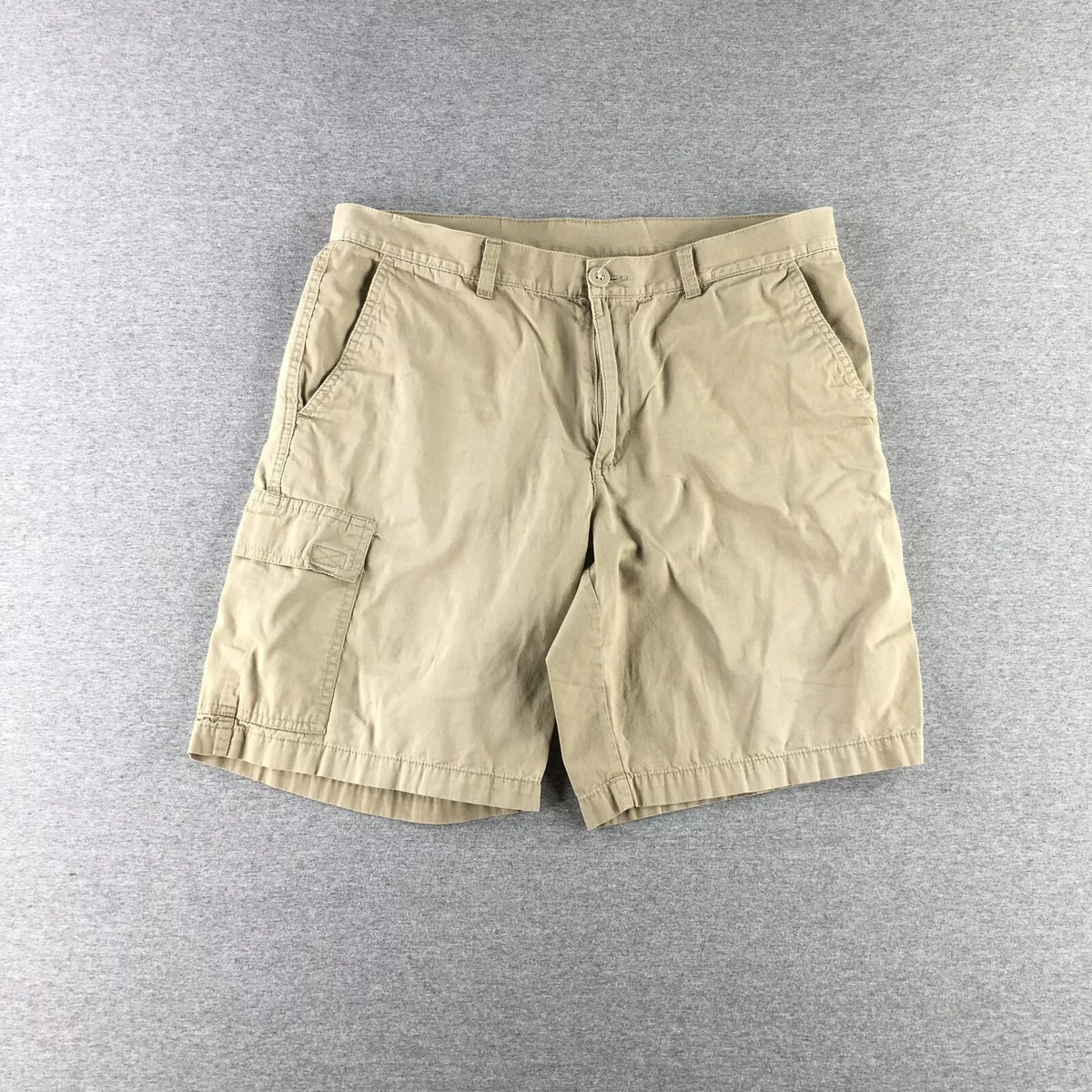 Columbia Shorts Mens 36 Bermuda Brown Flat Front Adult Hiking Outdoors  Fishing *