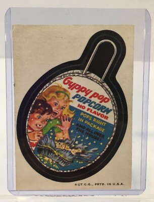 1973 Topps Wacky Packages Gyppy Pop Popcorn Trading Card Sticker