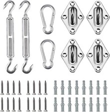 Sonnenschutz Segel Hardware Kit 5 Zoll für rechteckigen quadratischen Schirm - Edelstahl
