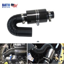 Universal 3 Air Filter Box Carbon Fiber Cold Feed Induction Air Intake Kit