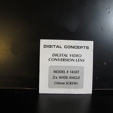 Digital Concepts Digital Conversion Lens Model 1458T 58mm guide manual 2X wide