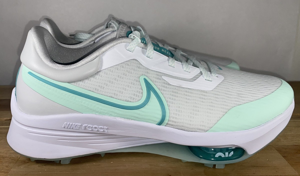 Nike Air Zoom Infinity Tour NEXT% Golf White Mint Mens Sizes Shoes DC5221-143 Nike Air Zoom Infinity Tour Next% White Mint Golf Shoes  main image 3