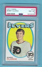 1971-72 Topps 114 Bobby Clarke Philadelphia Flyers! PSA 8 NM-MT!
