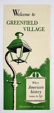 1970s Greenfield Village Dearborn MI Henry Ford Museum Vintage Travel Brochure