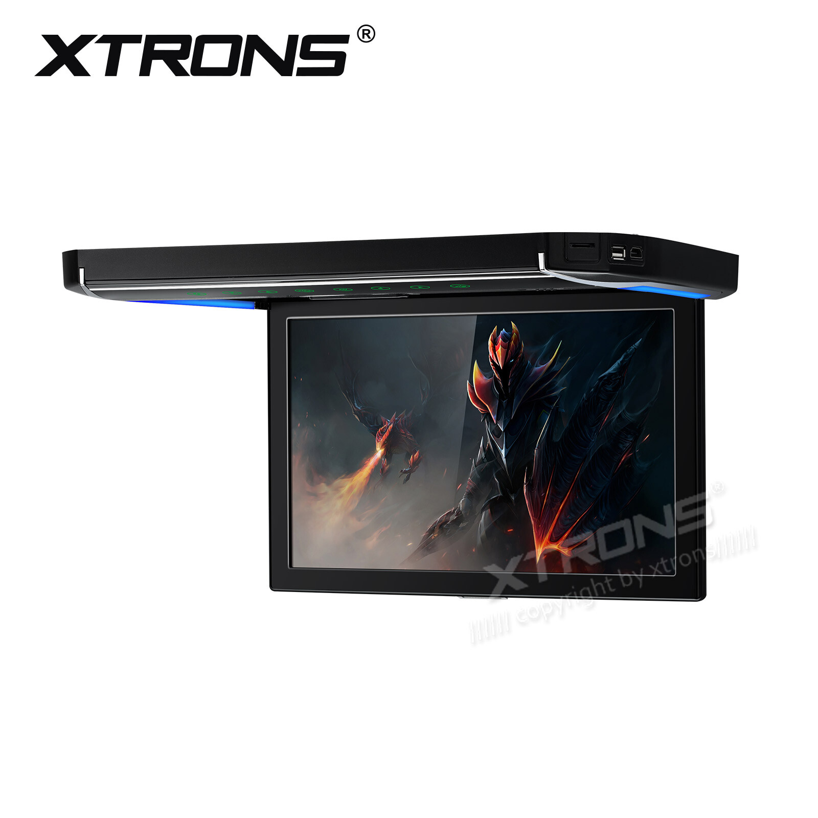 XTRONS 12.1" 1080P Car Roof Mount Flip Down Monitor HDMI USB SD NON-DVD ...