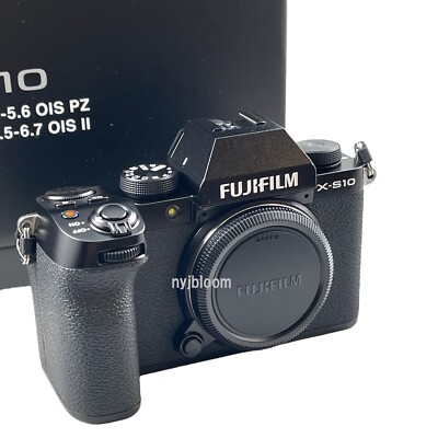New FUJIFILM X-S10 Mirrorless Digital Camera with XC15-45mm & XC50