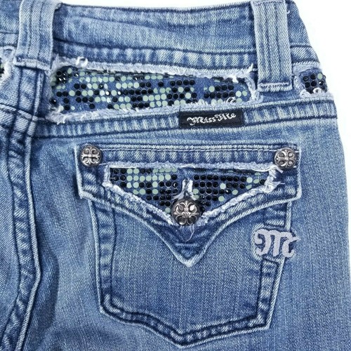 Miss Me Women's Blue Jeans Embroidered 