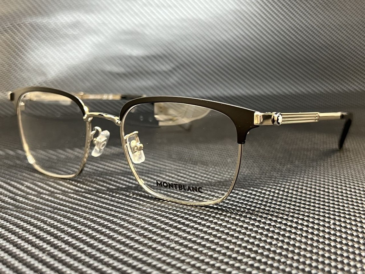 MONT BLANC MB0083OK 003 Silver Square Men's 52 mm Eyeglasses