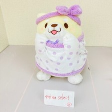 Chuken Mochishiba Shiba Inu Dog Big Plush White Purple Dot Ribbon Soft Toy Rare