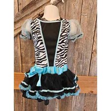 Size 2T girls zebra tutu dress dance costume dress up