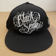 VINTAGE Black Scale Hat Cap Snap Back Adult A...