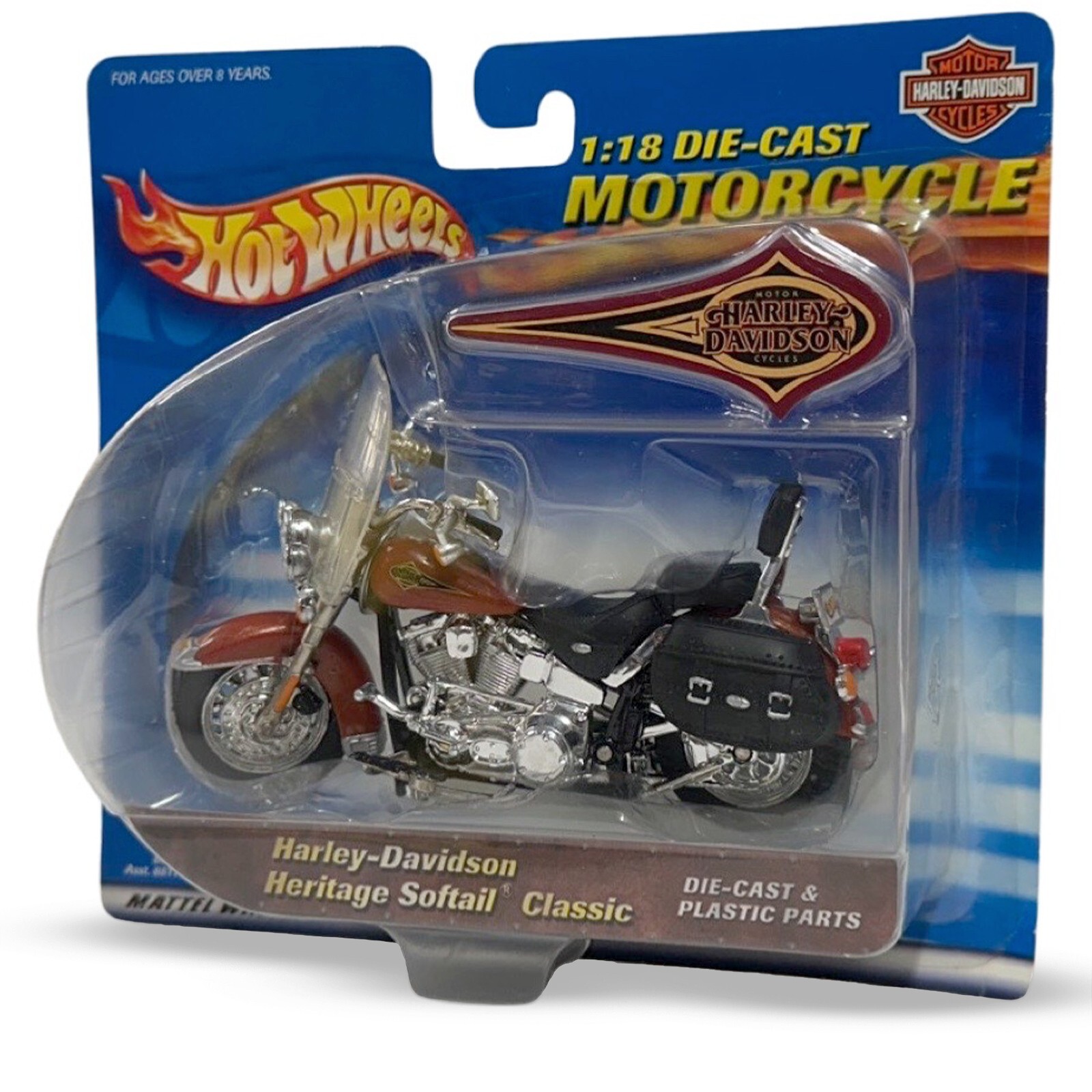 Harley Davidson Hot Wheels 118 DieCast Motorcycle Heritage Softail