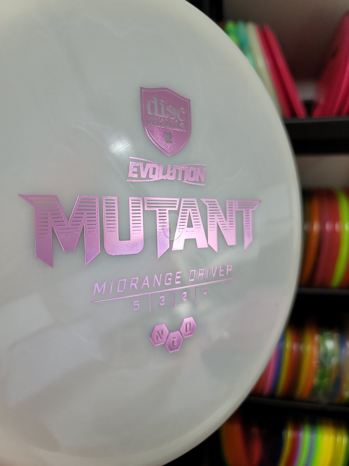 Discmania Neo Mutant Disc Golf Overstable Mid Range Disc White 177g eBay