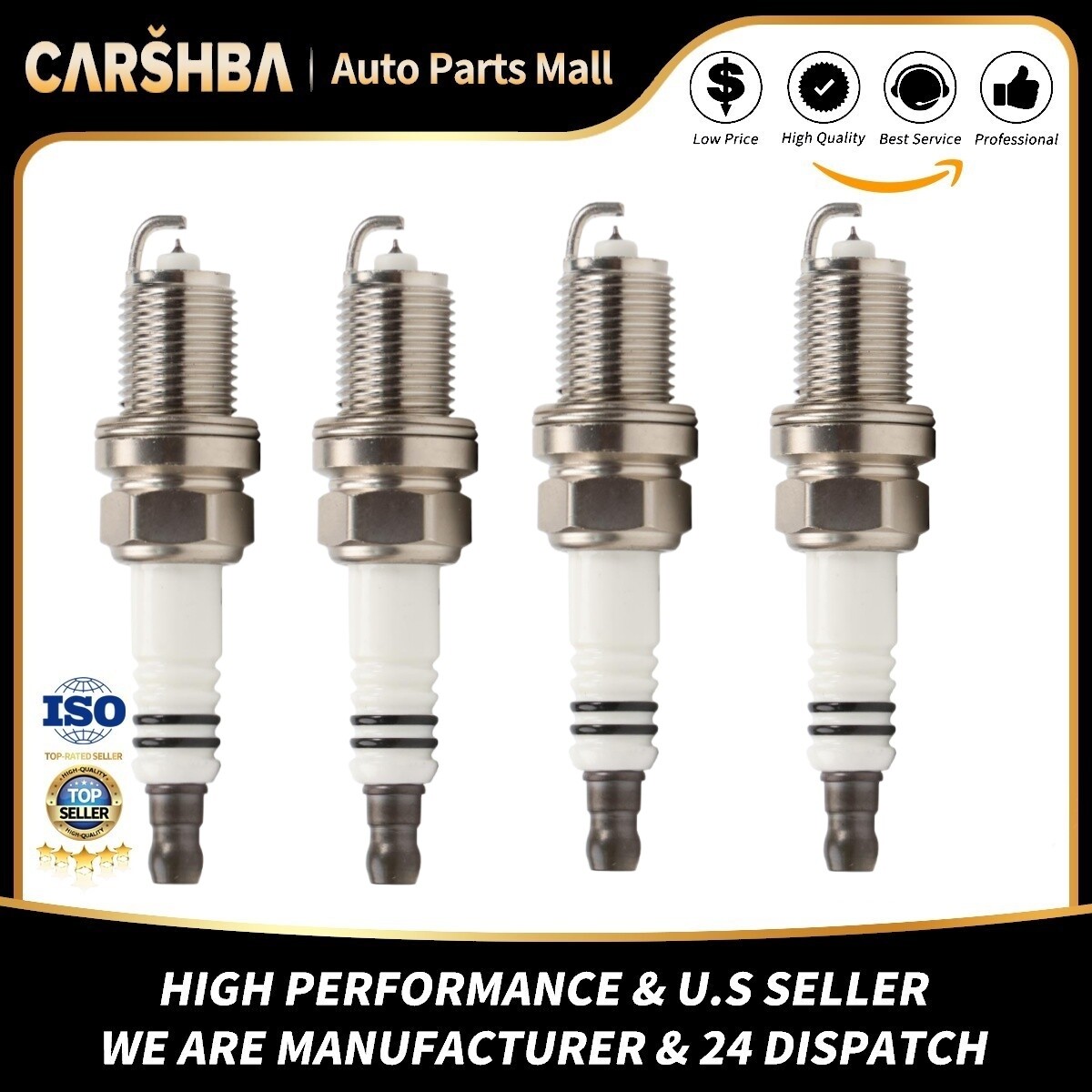 4pcs Iridium Spark Plugs for 90919-01240 SK16R11 IFR5T11 Toyota Yaris 2006-2019