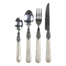 Linas Besteck Antique Champagner mit Silber Deko 4er Satz von Chic Antique