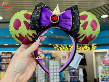 NEW 2024 Disney Parks Snow White Evil Queen Poison Apple Ears Headband NWT