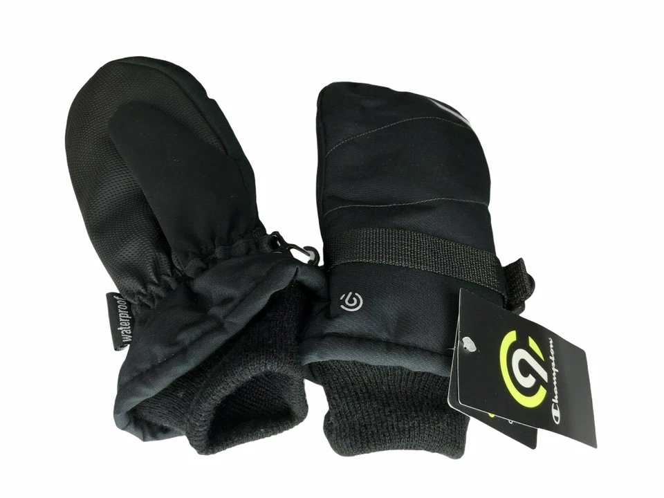 Champion C9 Guantes Impermeables Mitones, Negro Reflectante Niños Jóvenes 8-16 Nuevo Con Etiquetas Foto 4 de 4