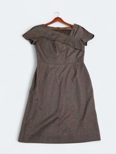 Tahari Arthur S. Levine Brown Origami Sheath Dress  Size 8 - Career Professional